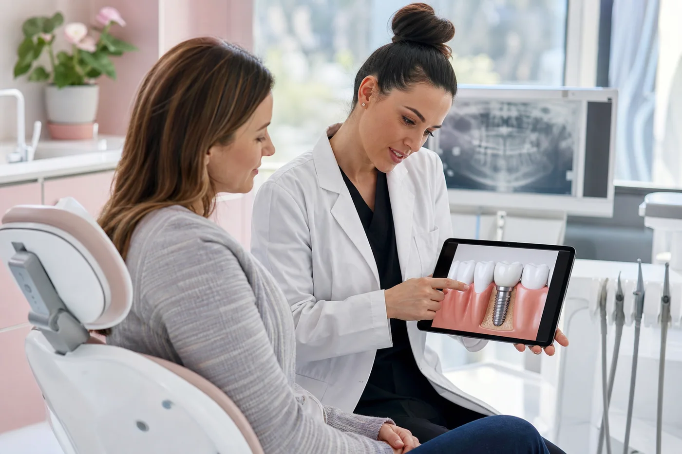 Consultație și planificare implant dentar în clinică stomatologică premium Suceava
